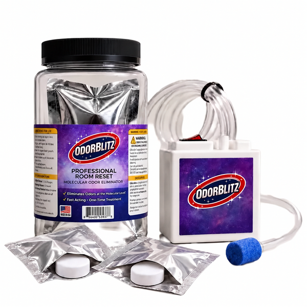 Vehicle Odor Elimination Kit – 2 Treatments – Professional Molecular Odor Eliminator for Vehicles, Smoke, Pet & Musty Odors