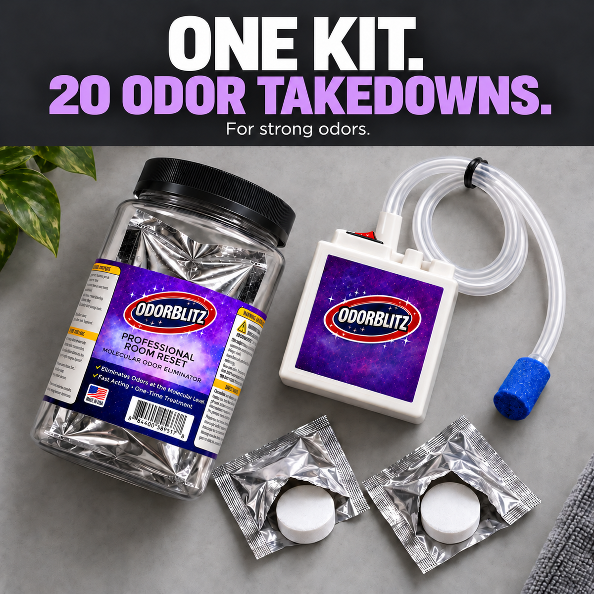 Odor Removal -Bundle (Machine + 20 Treatments)