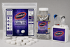 OdorBlitz product set including tablets, bottles, and a device on a gray background