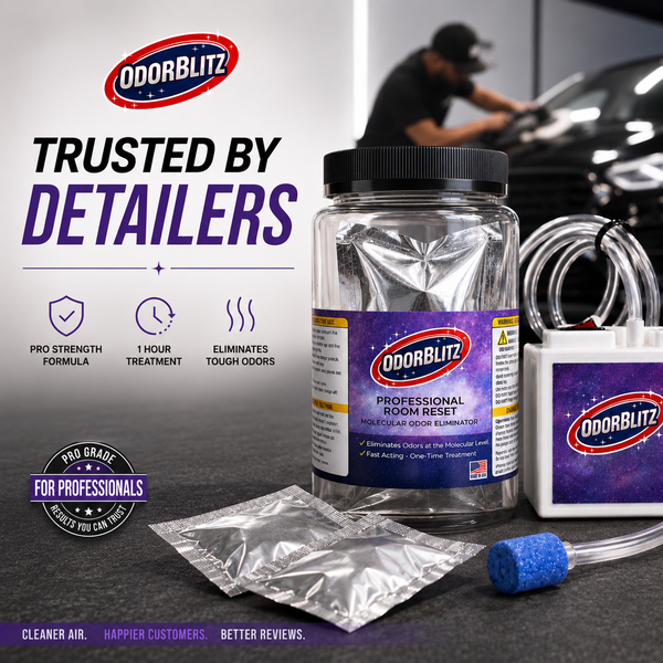 Odor Bomb Room Reset Kit – 2 Treatments – Professional Molecular Odor Eliminator for Cars, Rooms, Smoke, Pet & Musty Odors