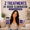 Odor Bomb Room Reset Kit – 2 Treatments – Professional Molecular Odor Eliminator for Cars, Rooms, Smoke, Pet & Musty Odors