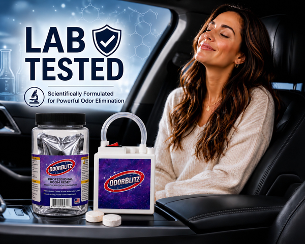 Odor Bomb Room Reset Kit – 2 Treatments – Professional Molecular Odor Eliminator for Cars, Rooms, Smoke, Pet & Musty Odors